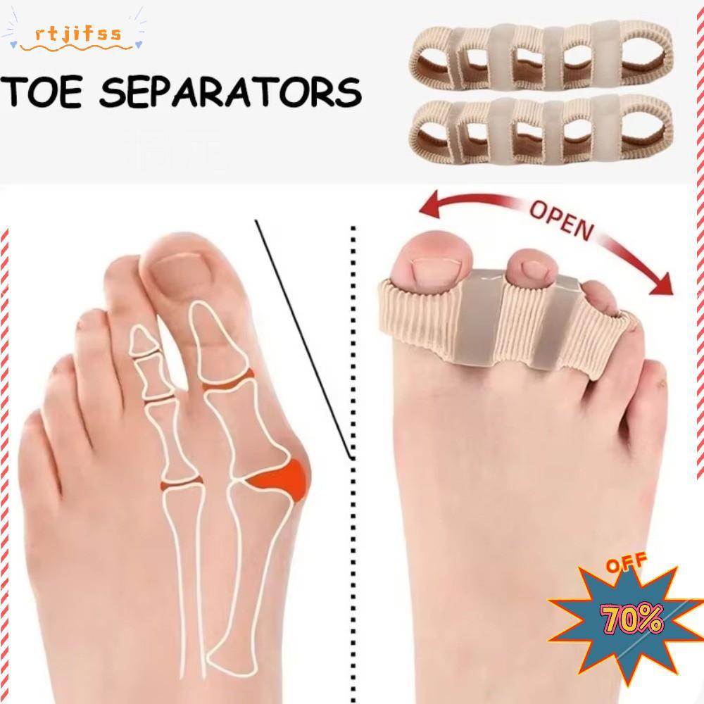 RTJIFS99 Toe Corrector, 5-3Hole Spacer Spreader Toe Separator, Foot Care เครื่องมือซิลิโคนนุ่ม Hallu