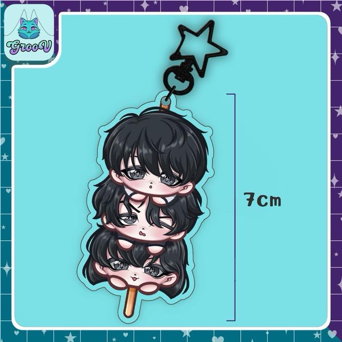 [GrooV] ORV | ซีรีส์ดังโงะ | พวงกุญแจอะคริลิคdan Glitter Sticker 7cm - พวงกุญแจ