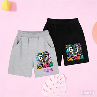กางเกงขาสั้นเด็กชายสไตล์การ์ตูน สำหรับเด็กอายุ 6-7 ปี ไซส์กล…