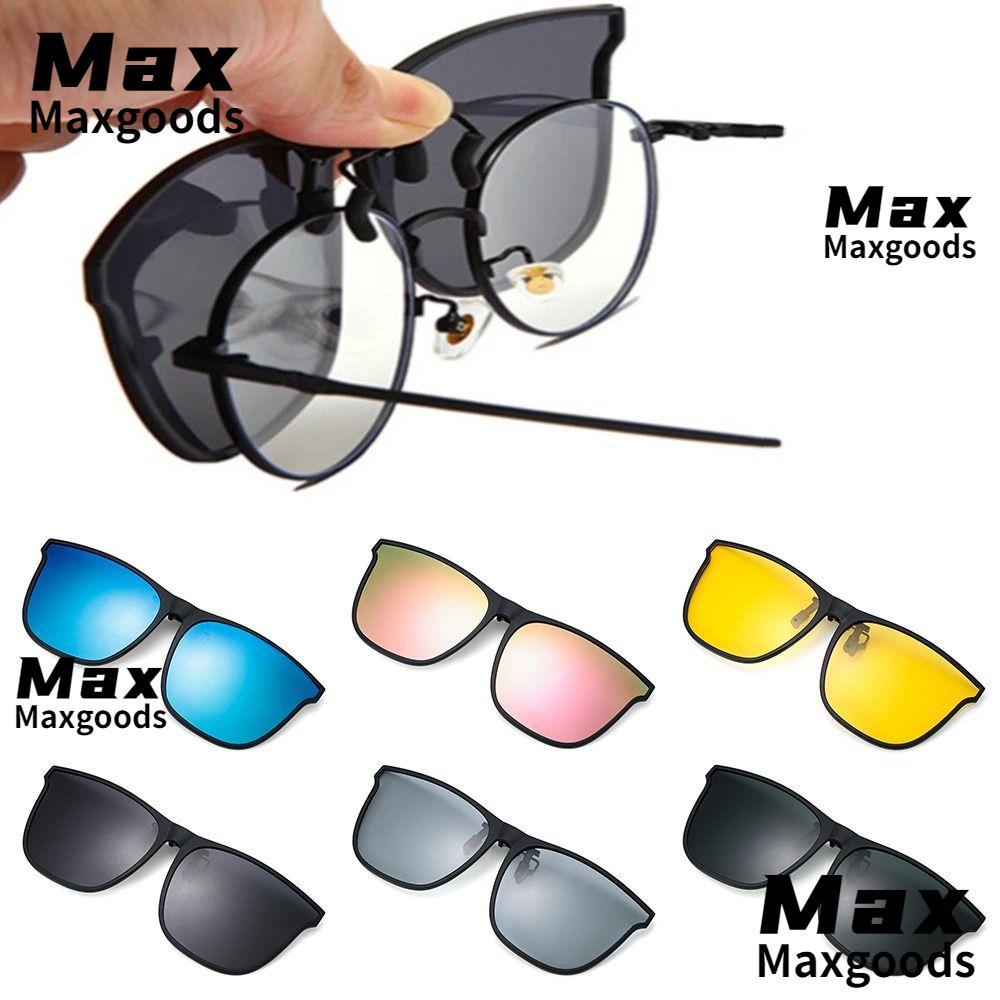 MAXG Mens Car Driver Goggle,กิจกรรมและขับรถกลางแจ้งPolarized Clip Onแว่นตากันแดด,Vintage Square Anti Glare Shadesสําหรับผู้หญิงและผู้ชาย
