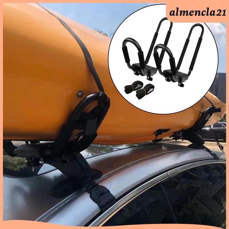 [Almencla] 2x Kayak Roof Rack Car Top Mount Racks Surfboards J Bar Roofs Rack