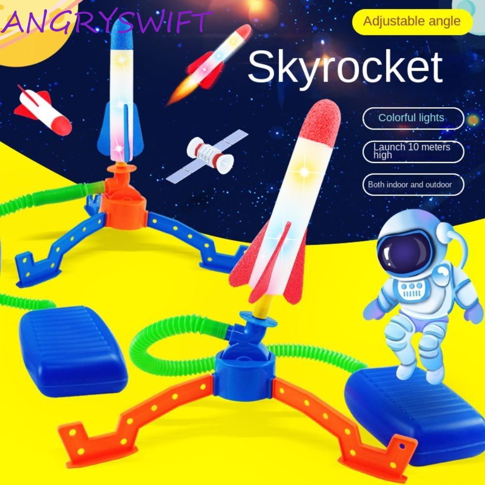 ANGRYSWIFT เท้าเหยียบ Launcher ความปลอดภัยเด็กของขวัญ Air Rocket Launcher กีฬาของเล่นเด็กเล่นชุดของเ
