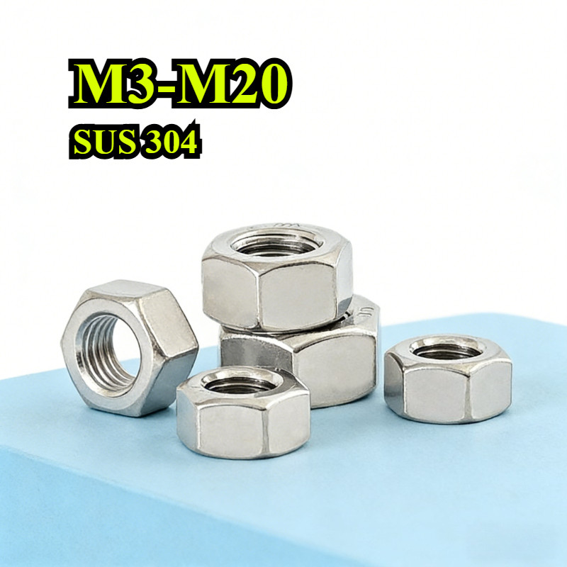 [ZQ-R] น็อตหกเหลี่ยมเกลียวถอยหลัง 304 M3/M4/M5-M20