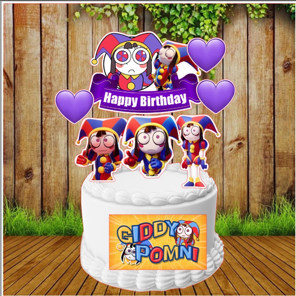 (Muchknow) Pomni Cake Topper 001