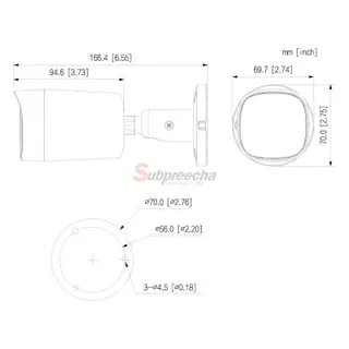 HAC-HFW1500RMP-IL-T / Dahua กล้องวงจรปิด 5MP (Lens2.8mm) Smart Dual Light