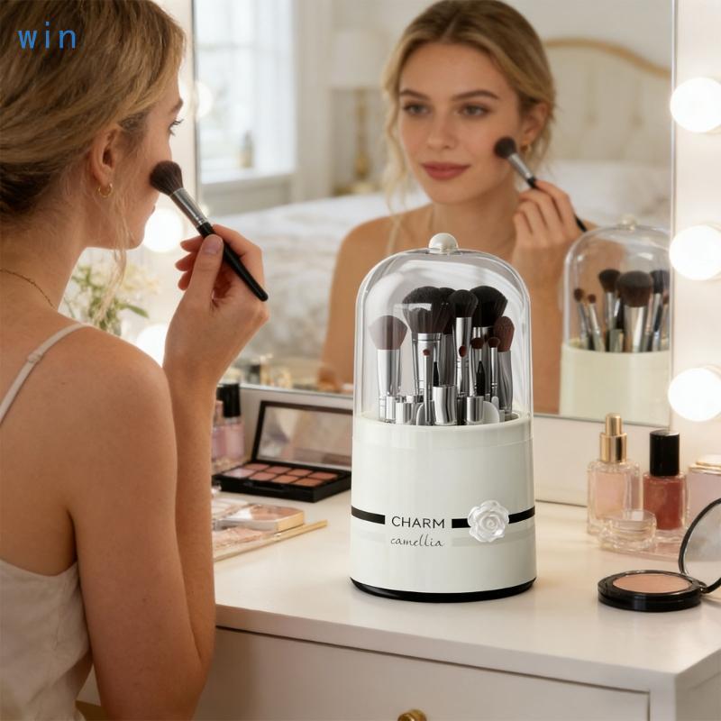 Win แปรงแต่งหน้าพลาสติกพร้อมหลายส่วนสําหรับองค์กรและขนส่งได้ง่าย 15X15X26Cm