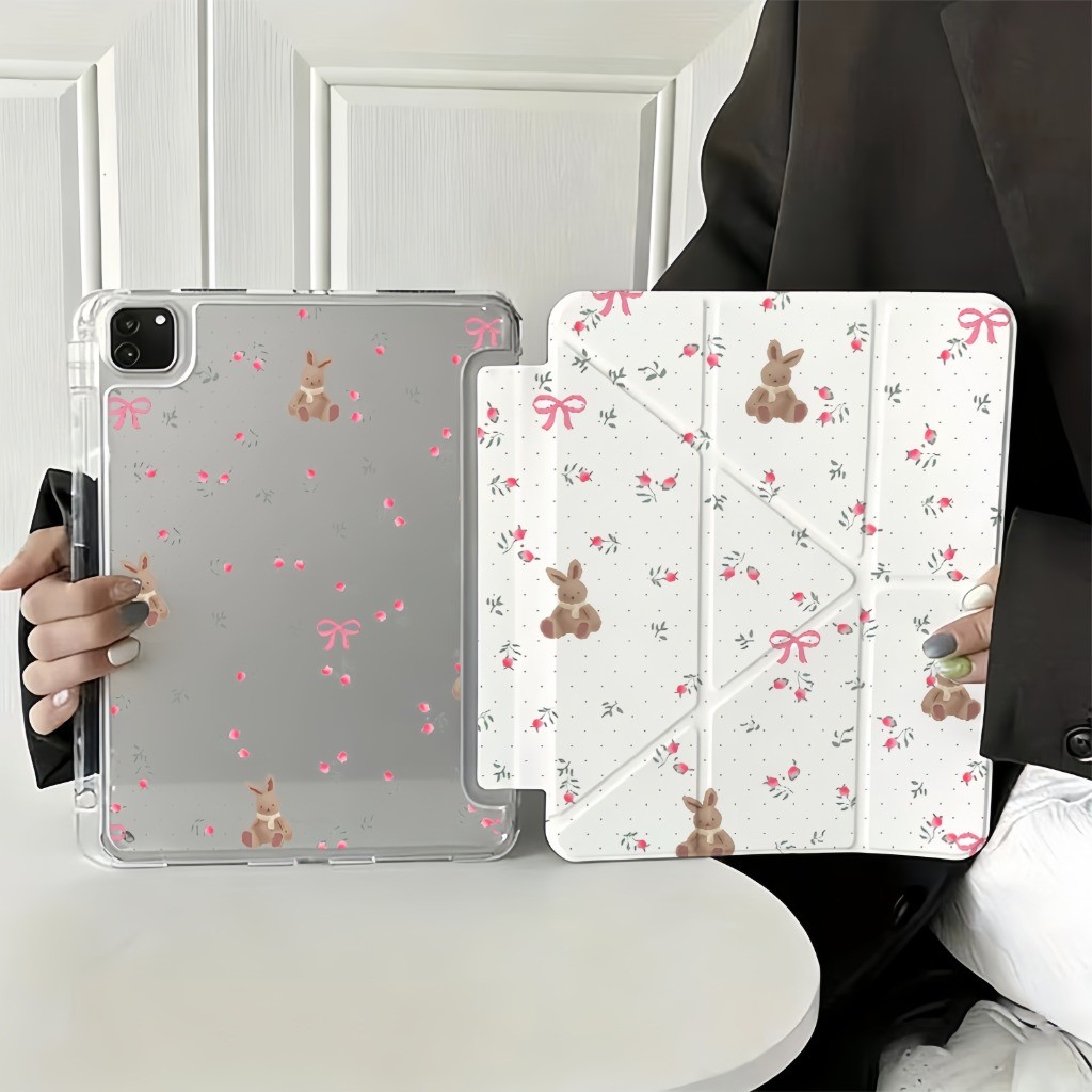 น่ารักกระต่ายพิมพ์ Y-พับสําหรับ Huawei MatePad Air 11.5 S 11.5s 2026 2025 TXZ-W10 SLG-W50 SLG-W10 TG