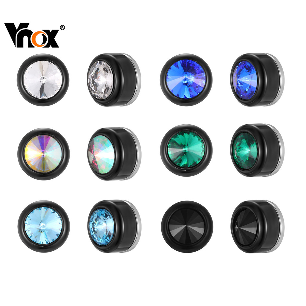 VNOX วีน็อกซ์ ต่างหูสแตนเลสสีดำ แบบแม่เหล็ก สำหรับผู้ชาย พร้อมให้เป็นของขวัญแฟชั่น