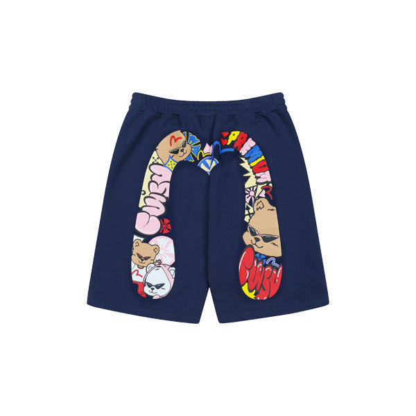 กางเกงขาสั้น EVISU Big Hills Daimaru สีกรมท่า