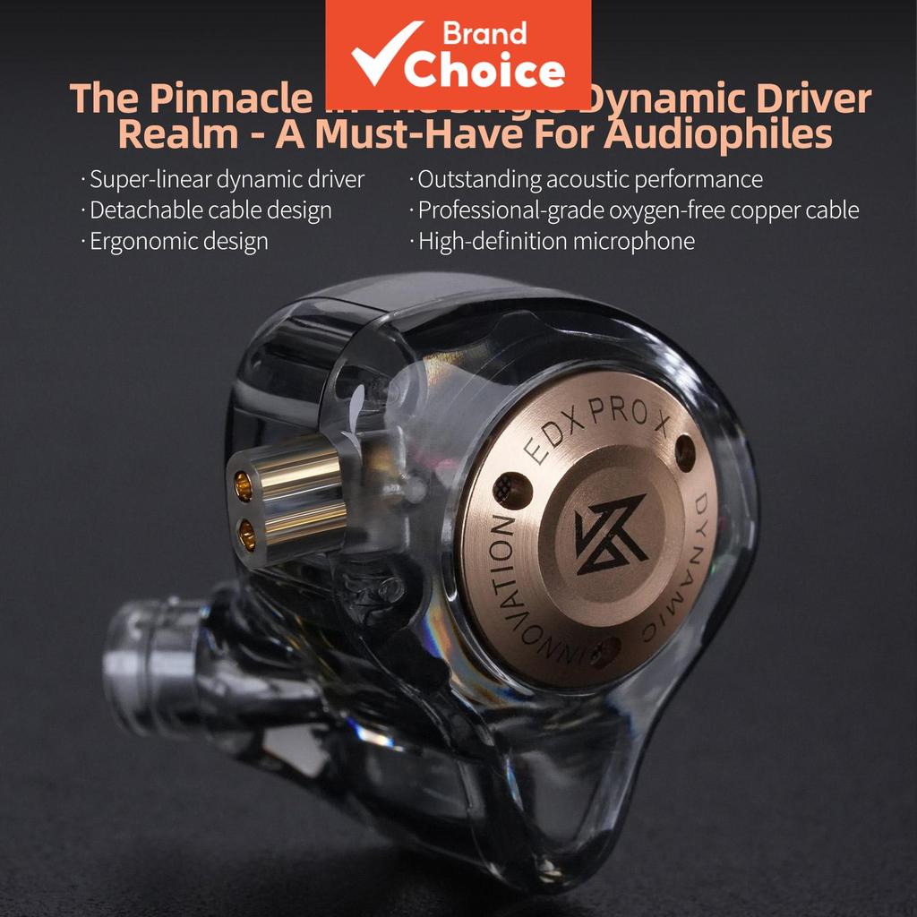 หูฟังแบบเสียบสาย KZ EDX Pro X แบบไดนามิก เบสแน่น เหมาะสําหรับกีฬา