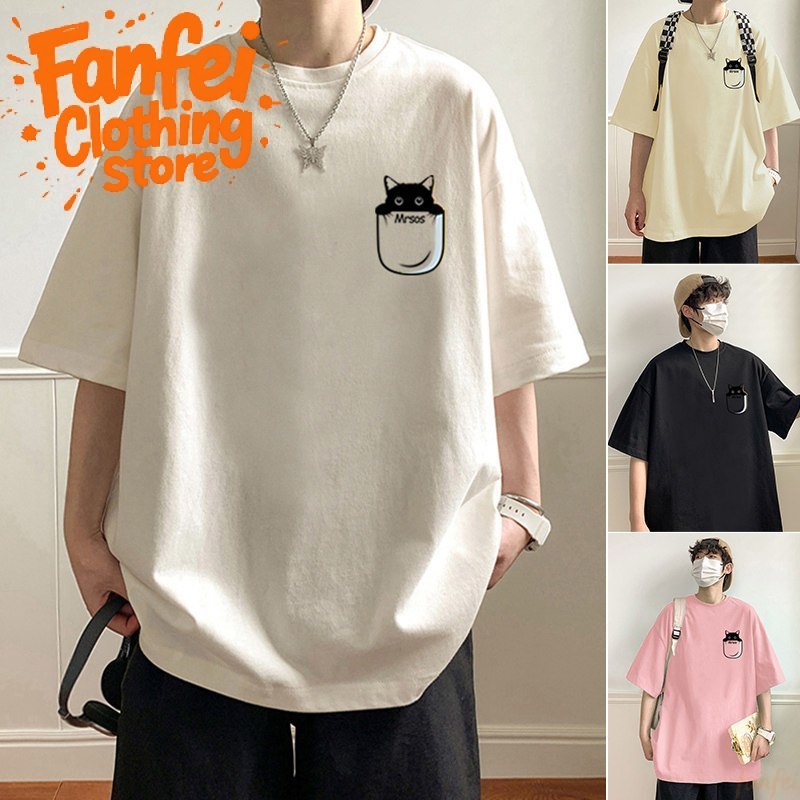 จัดส่งตลอด 24 ชั่วโมง Fanfei เสื้อยืดวัยรุ่น แฟชั่นหน้าร้อน เดินทางทุกวัน / แคมปัส / ลำลองสไตล์ญี่ปุ่น ราคา ถูกที่สุด ดีลบีเคเค