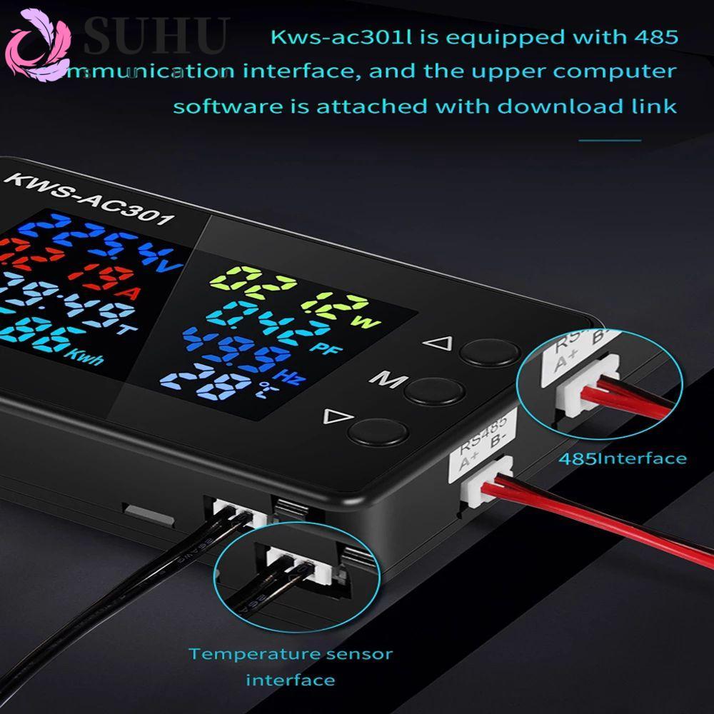 SUHU AC Wattmeter Dedicated Chip Power Detector AC 50-300V KWS-AC301 Power Energy Meter