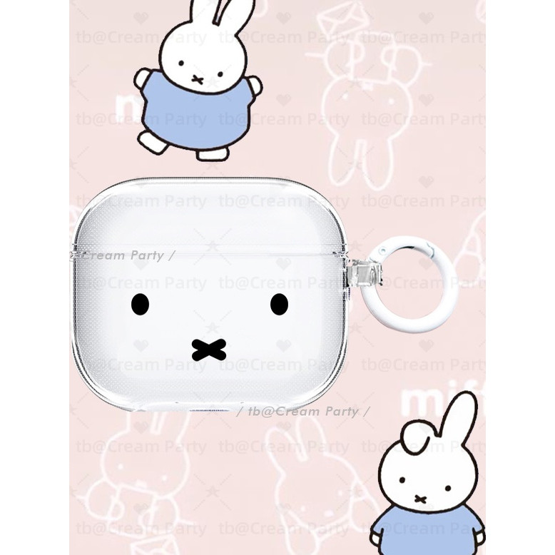 เคส airpods 2 เคส airpods 4 Miffy น่ารักหูฟังกรณี miffy โปร่งใสนุ่มเหมาะสําหรับ AP4 สไตล์ใหม่ airpod