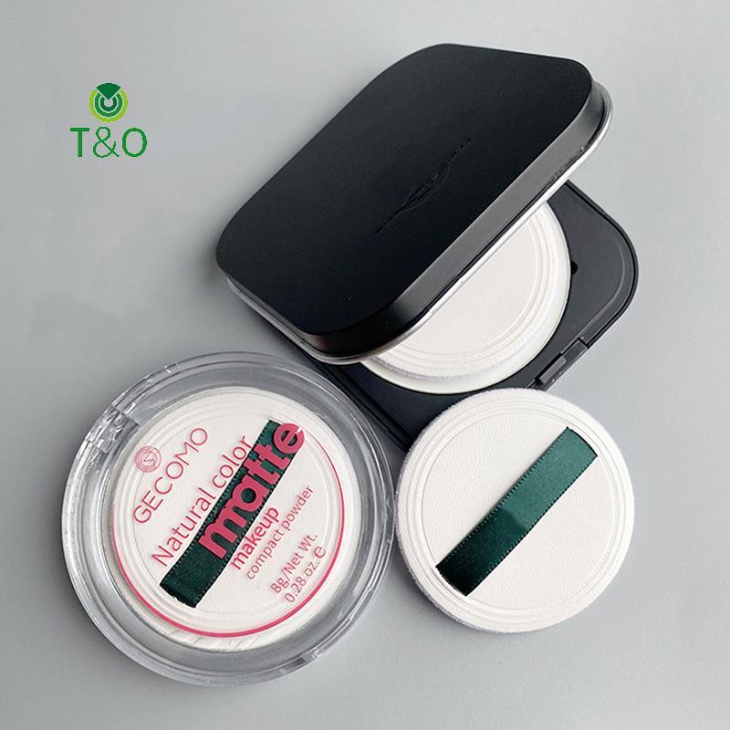 T&O 2 ชิ้น Professional ทรงกลมแบบพกพาแป้งบนใบหน้า Foundation พัฟเครื่องสําอางนุ่มพัฟแต่งหน้าฟองน้ําเ