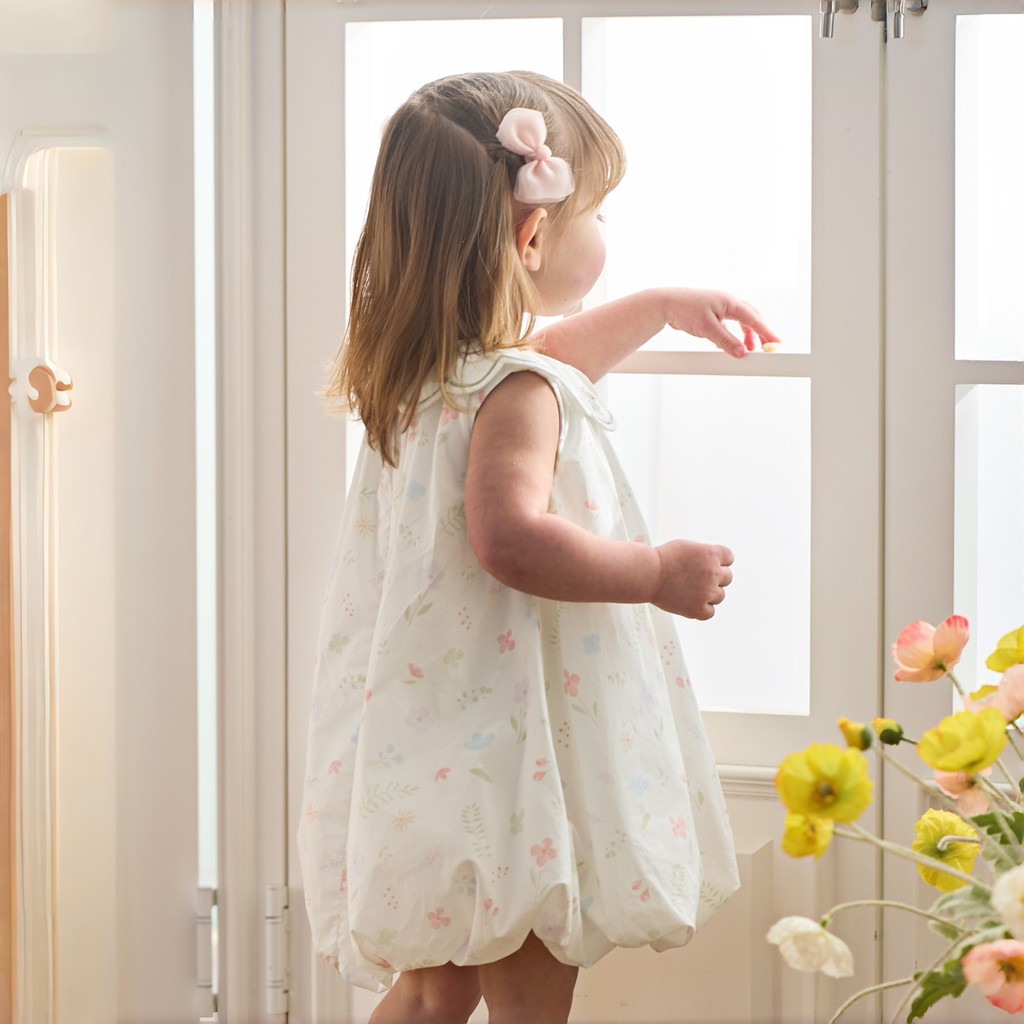 Dave Bella 6M-9Y เดรสแขนกุด เด็กหญิง 100%Cotton ฤดูร้อน เดรสดอกไม้  น่ารักและมีสไตล์ DB2261377 ราคา ถูกที่สุด ดีลบีเคเค แกลเลอรีภาพที่ 4