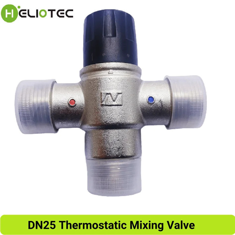 DN20 DN25 DN32 วาล์วผสมเทอร์โมสแตติกพร้อมสกรูชายสําหรับระบบน้ําร้อนและก๊อกน้ําห้องน้ําวาล์วเทอร์โมสแ