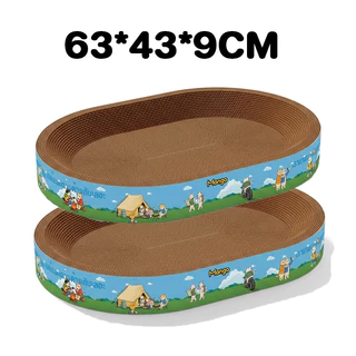 【ซื้อ 1 แถม 1】อ่างลับเล็บแมว ทรงวงรี ฟรีแคทนิป ที่ลับเล็บแมว คุณภาพดี คุณภาพดี