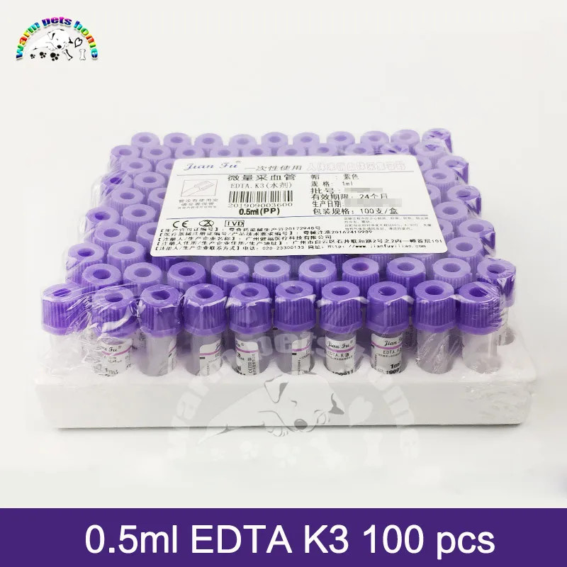 Heparin ลิเธียม Heparin โซเดียม Anticoagulant หลอด EDTA K2 K3 พลาสติกทิ้งหลอดทดลองสําหรับสัตว์เด็ก V