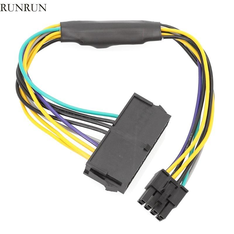 RUN 24Pin ถึง 8Pin สายไฟอะแดปเตอร์สายไฟสําหรับ Optiplex 3020 7020 9020 สายไฟ