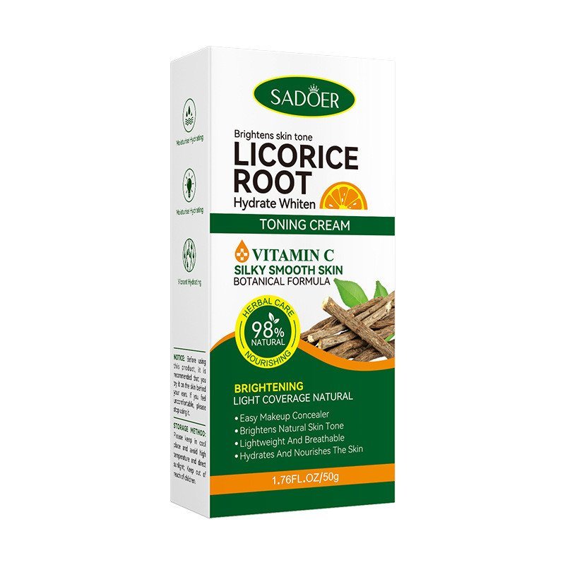 SADOER Licorice VC Water Moisturizing Whitening BB Cream Brightening Hydrating Foundation Natural Ba