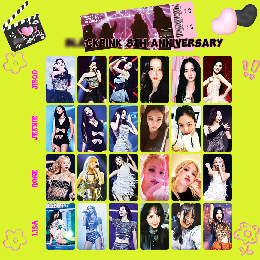 BLAKPINK Ink 8TH ANNIVERSARY Photocard 8TH ANNIVERSARY การ์ดเดี่ยว Jisoo Rose26.3.13