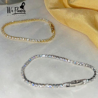 สร้อยข้อมือเงิน S925 สไตล์ดอกไม้ประกายคริสตัล สำหรับผู้หญิง …