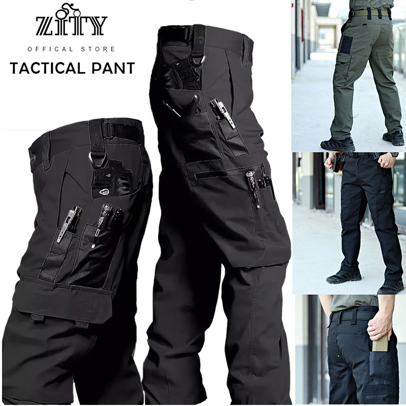 ZITY Tactical Cargo Pants Men Slim Fit Waterproof Men's Tactical Pants