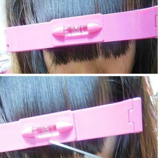 เครื่องมือทําผม DIY ตัด Bangs เครื่องมือที่มีประโยชน์แนวนอน Bangs ไม้บรรทัด Bangs ผม Clipper Bangs ห