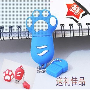 2026 สไตล์ใหม่ชุดของขวัญ U Disk ซิลิโคนการ์ตูน Cat Claw 2G4G8G16G U Disk สร้างสรรค์น่ารัก U Disk เพี