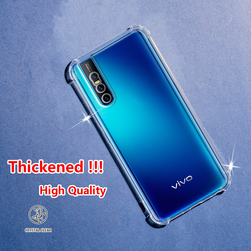 สําหรับ Vivo V15 Pro 1818 คริสตัล Clear Jelly Case Air-Guard มุม Soft TPU ยืดหยุ่นซิลิโคนป้องกันยางโปร่งใสเคสโทรศัพท์