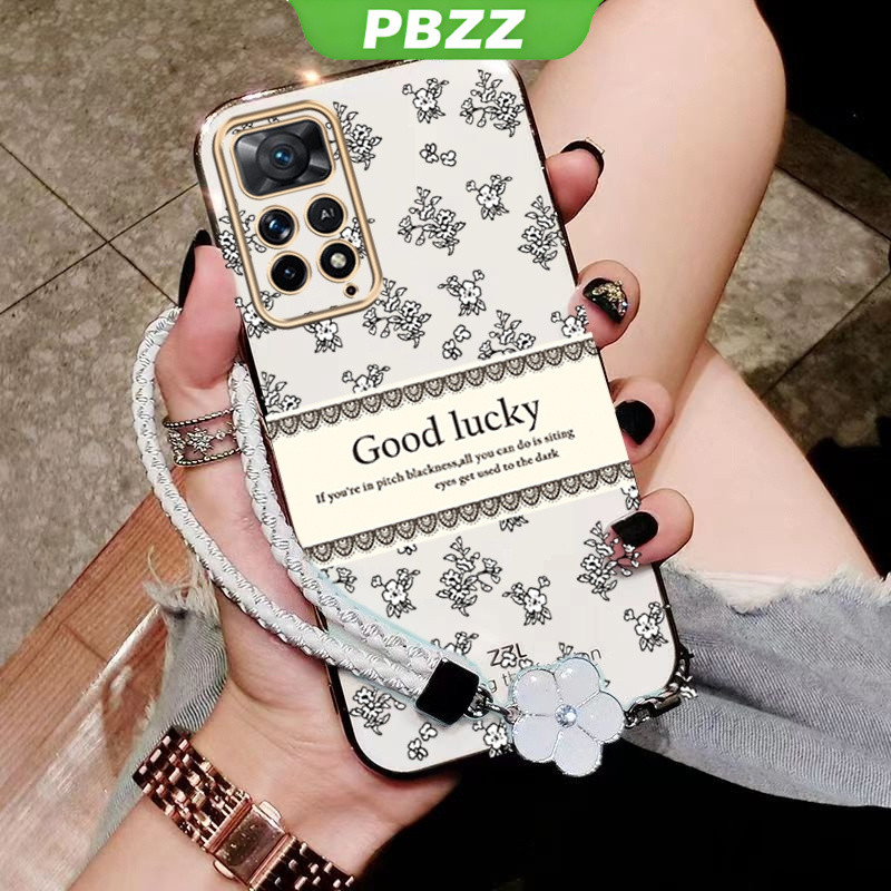 PBZZ เคส ปลอก redmi Note 11 4G Xiaomi redmi Note 11S redmi Note 11 Pro 5G เคสโทรศัพท์ softcase ซิลิโคนกันกระแทกฝาครอบออกแบบใหม่ aesthetic Luxury Retro สร้อยข้อมือสำหรับสาว ddxybh01