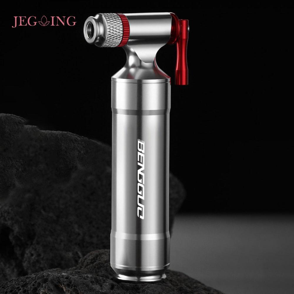 CO2 จักรยานปั๊ม Schrader & วาล์วแบบพกพายาง Inflator อลูมิเนียม CO2 จักรยานยาง Inflator ขี่จักรยานอุป