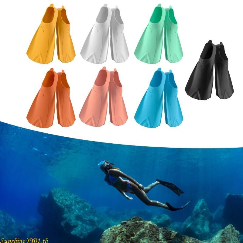 SUN Swim Training Fins Travel Size Flippers Training Short Flippers for Kids Adult