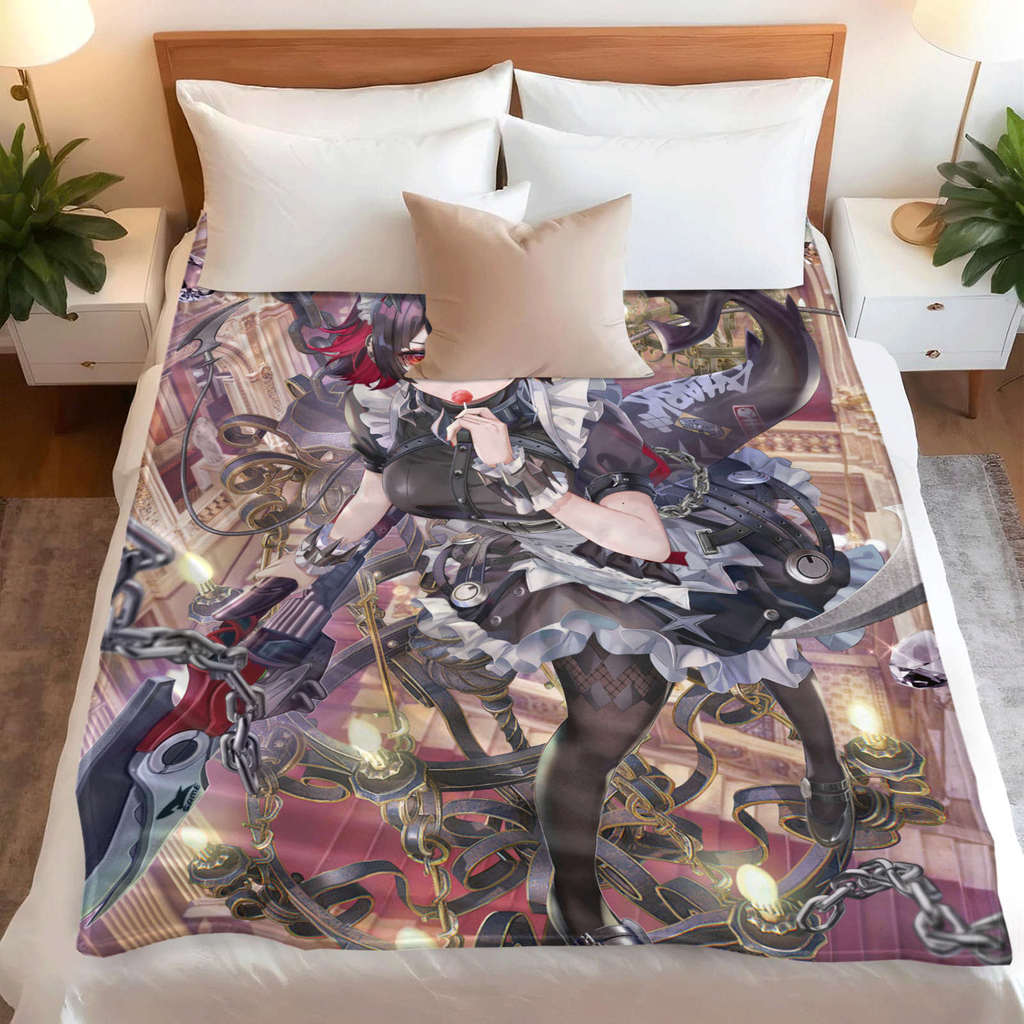 Z-Zenless Zone Zero Ellen Joe Flannel ผ้าห่ม Cozy Soft Throw ผ้าห่มสําหรับบ้านห้องนอนเตียงโซฟา