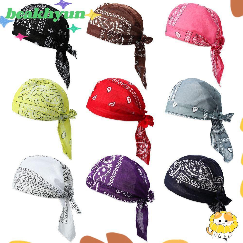 BYUN Pirate Hat Adjustable Cancer Chemo Hat Cotton Elastic Headscarf Bandana