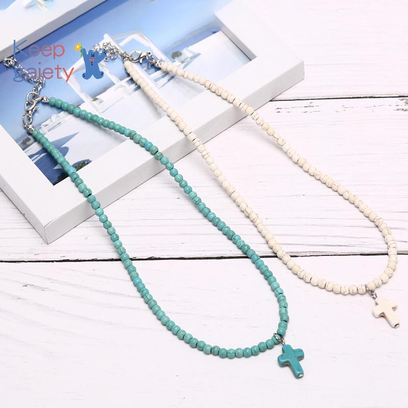 [Kpt-t] สร้อยคอมุสลิมแบบโบฮีเมีย สีทัวโรไบท์ สำหรับฤดูร้อน เหมาะเป็นของขวัญและเครื่องประดับแฟชั่น