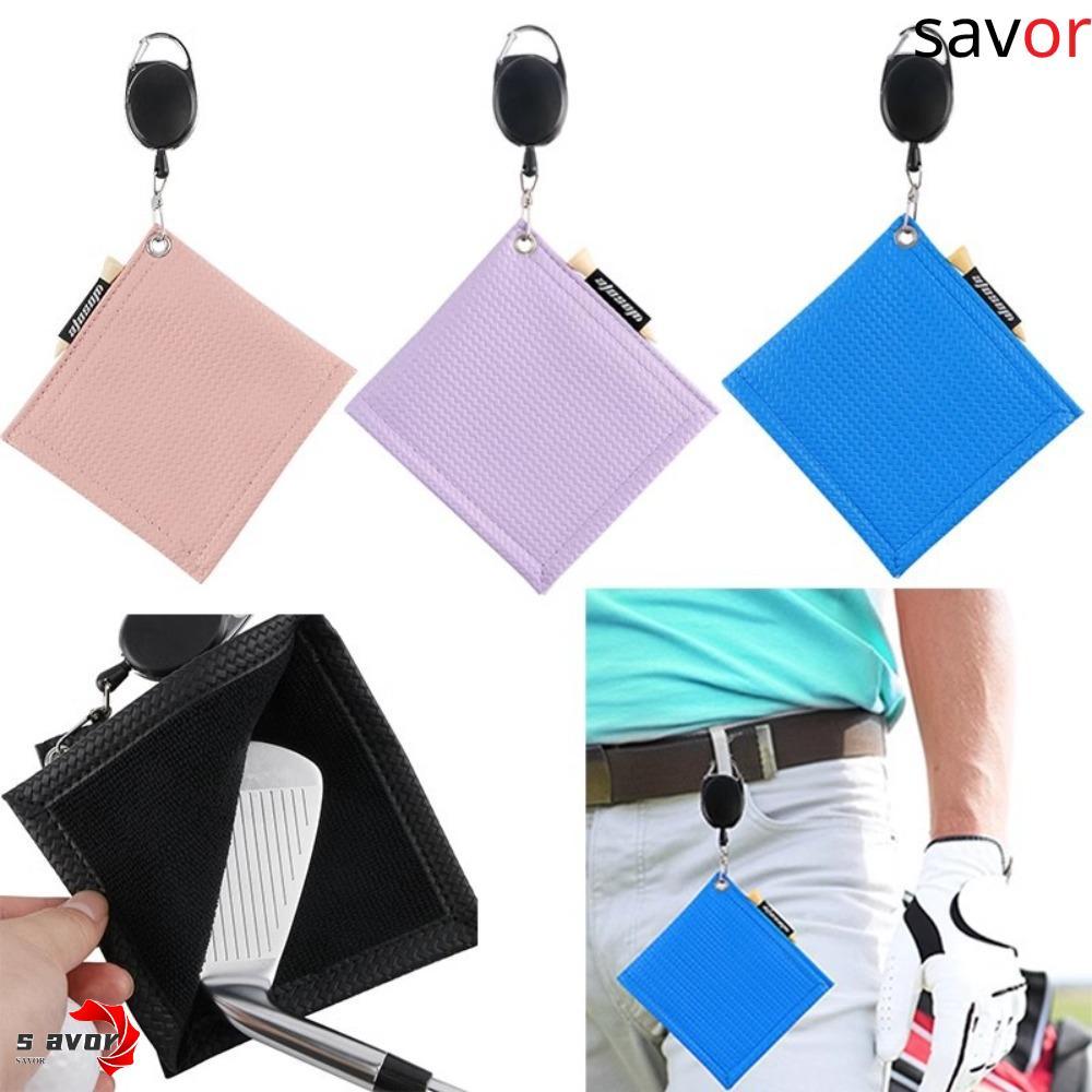 CHROM Golf Towel, Square with Carabiner Hook Golf Club Towel, Golf Cart Wipe Cleaner ทําความสะอาดการ