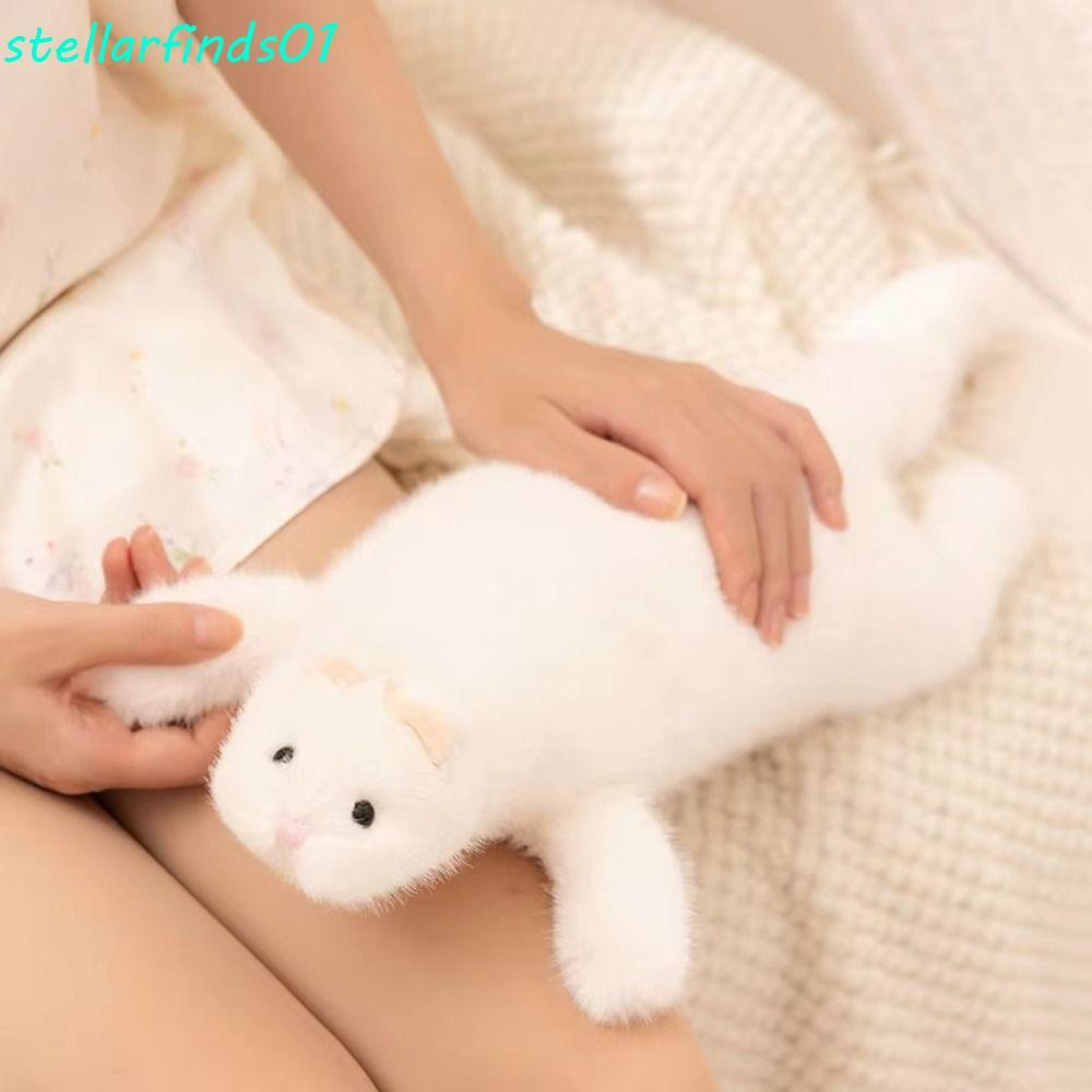 STELLARFENDS Plush Ferret ตุ๊กตาของเล่น, Huggable ตุ๊กตานุ่มปุย Ferret ตุ๊กตาของเล่น,น่ารักตุ๊กตาสมจ