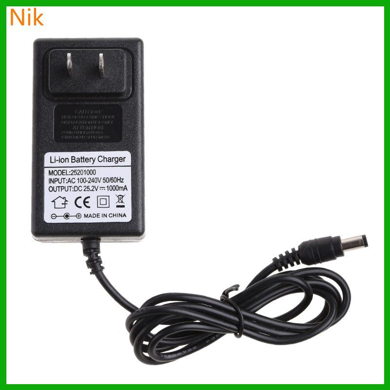 บ.น.ค.ต.ศ. 25 2V 1A Charger 25 2V Lithium Charger Power Adapter Portable Wall Charger สําหรับ 6 Seri