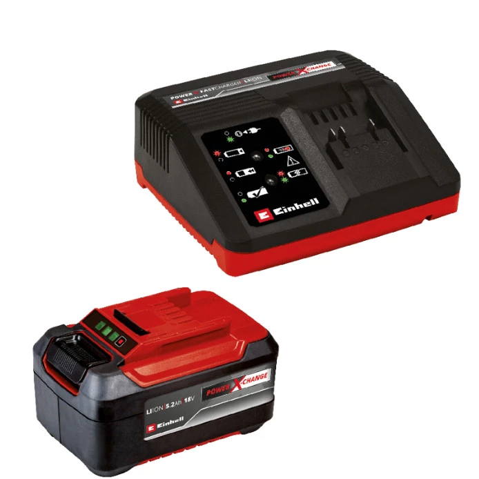 Einhell ชุดแบตเตอรี่พร้อมเครื่องชาร์จ 5.2 Ah PXC Fastcharger Starter Kit A4511621 thumbnail 3