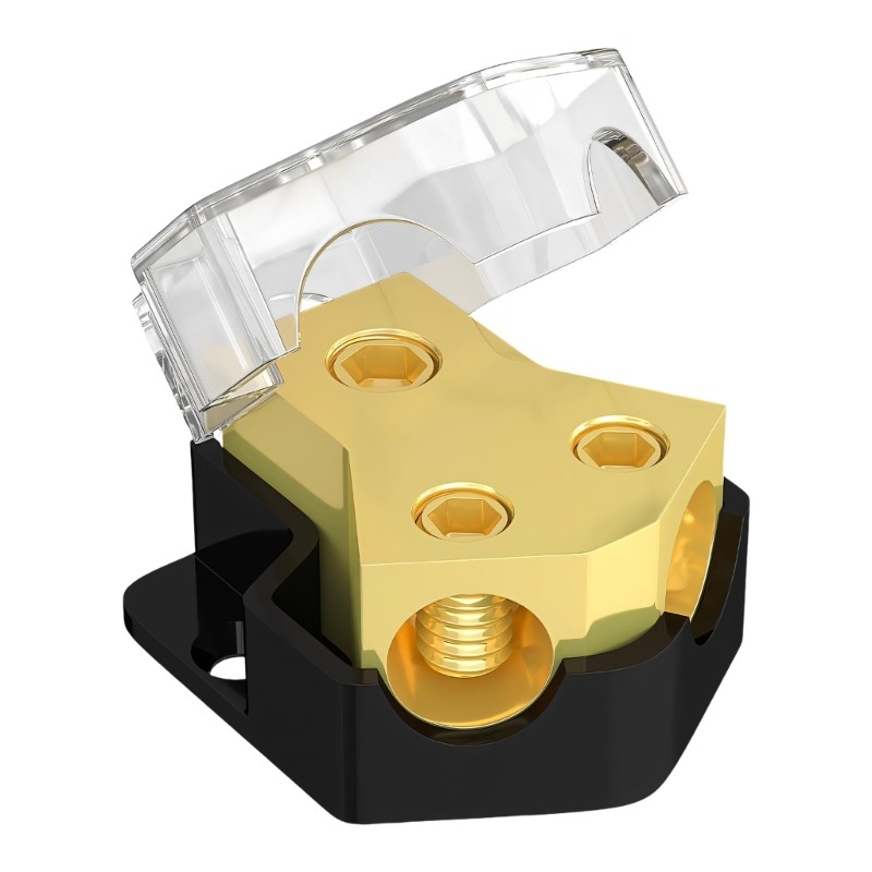 Yo 2 Way Power Distribution Block Professional รถสเตอริโอสายไฟ Splitter 0 2 4 Gauge ใน 4 6 8 Gauge O