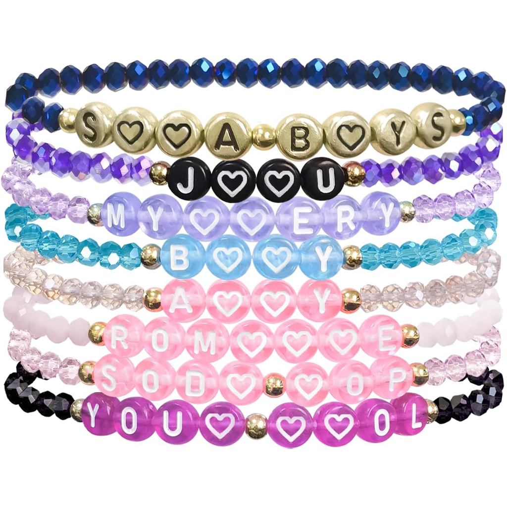 ชุดสร้อยข้อมือ K-Pop Inspired 8 ชิ้น สไตล์ SAJA, JINU, ABBY, MYSTERY, ROMANCE, SODA POP และ IDOL เพื