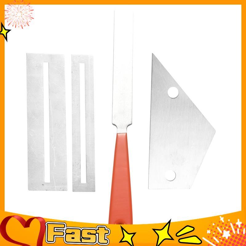 สแตนเลสกีตาร์ Fret File + Fret Rocker Level + Fingerboard Protector กีตาร์ Luthier เครื่องมือ