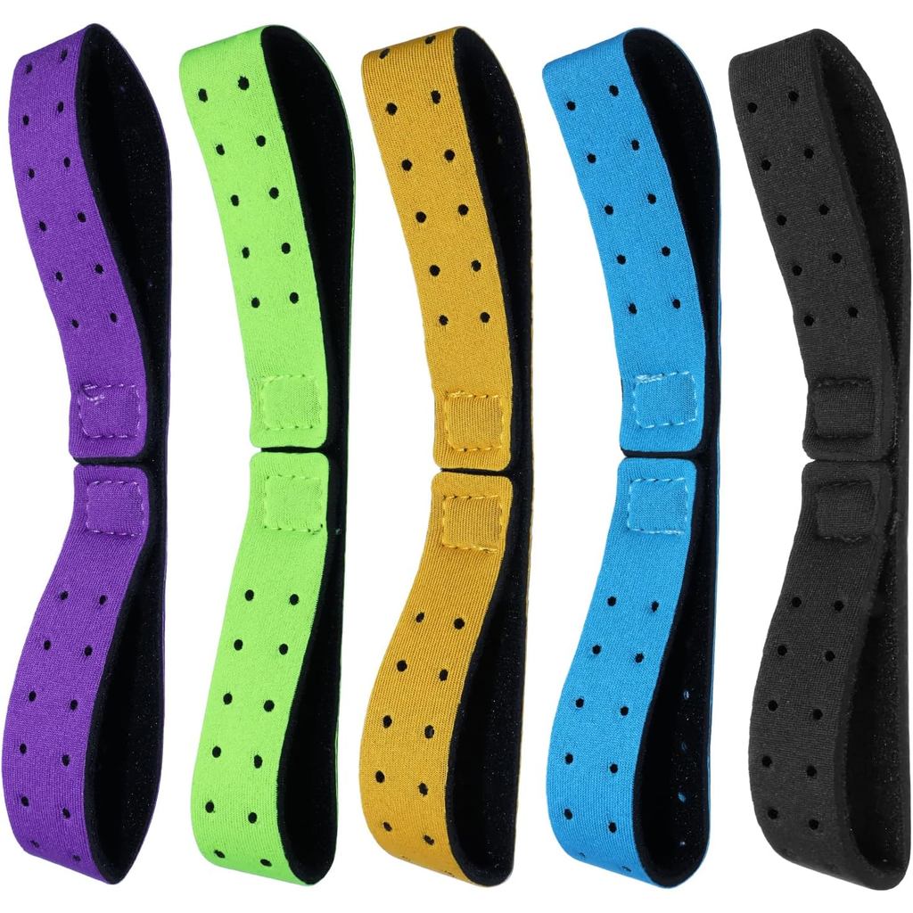 5pcs เปลี่ยน Heart Rate Monitor Bands, 0.8x13.8in 5 สี Soft Heart Rate สายคล้องปรับ Armband สายคล้อง