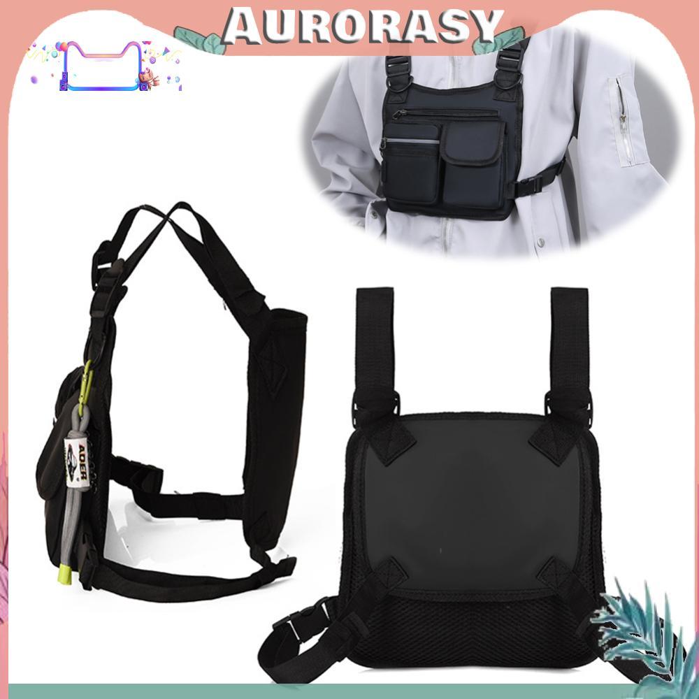 Workwear Vest Bag Multi-Pocket Functional Vest Chest Bag Wear Resist Sports Vest Bag Travel Commute 