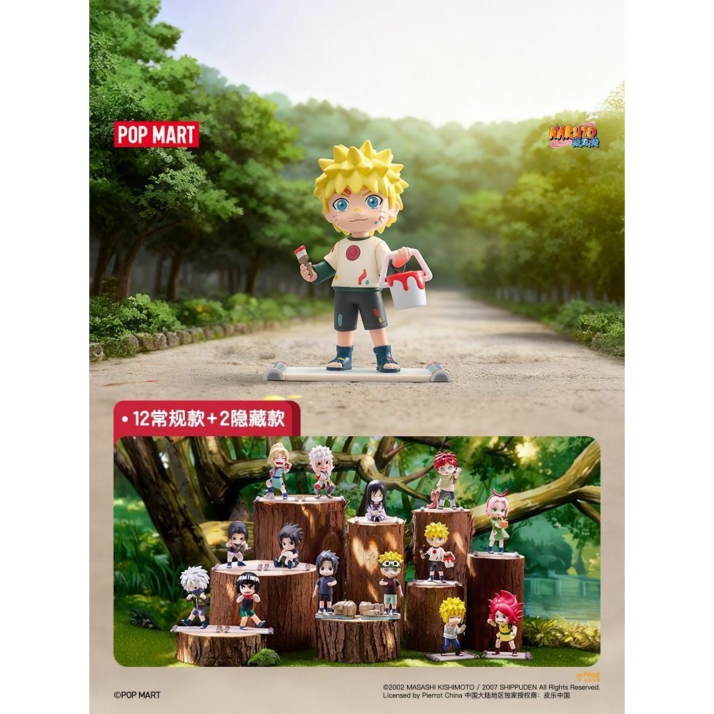 P POPMART Naruto Shippuden ในวัยเด็ก Series รูป Mystery Box Jiraiya Naruto Uzumaki