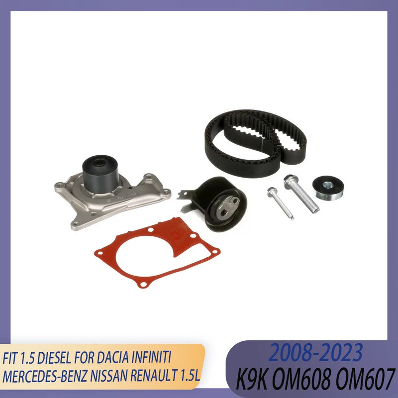 K9K OM608 OM607 สายพานจับเวลาเครื่องยนต์และชุดปั๊มน้ํา Fit 1.5 L ดีเซล 08-12 สําหรับ DACIA INFINITI 