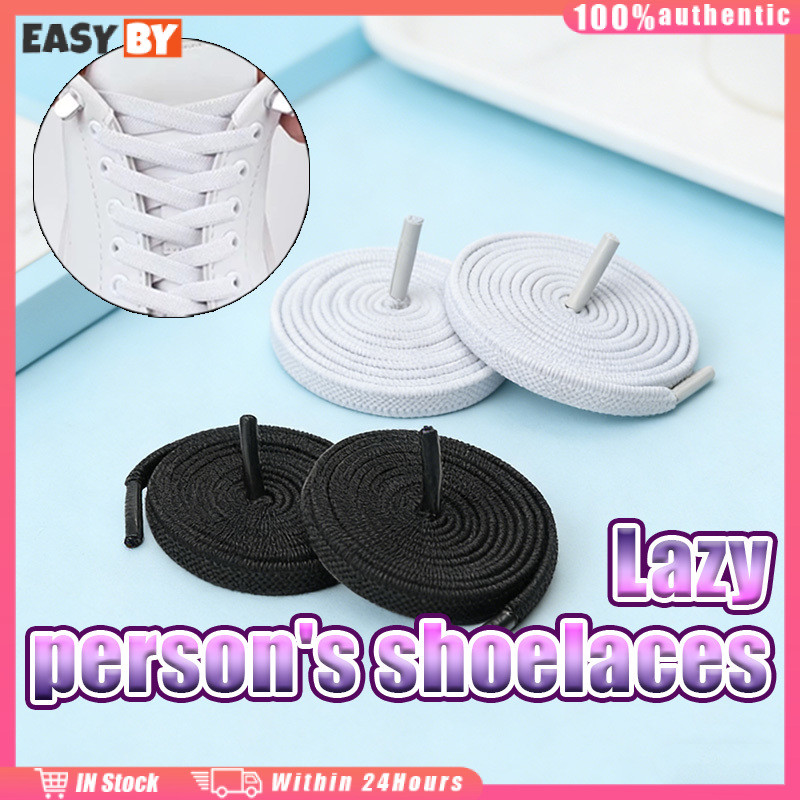 จัดส่งรวดเร็ว เชือกรองเท้า เชือกผูกรองเท้า ความยาว100CM ความกว้าง6MM ขายเป็นคู่ ยืดหยุ่น สีสันสดใส ท