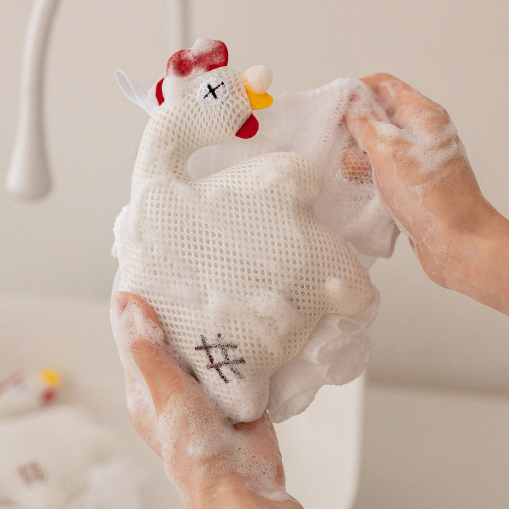 Dreamerhouse การ์ตูน Cuckoo ไก่ Bath Ball ขนาดใหญ่ Super Soft เด็กผู้ใหญ่ Bath Foaming Bath ดอกไม้น่ารัก