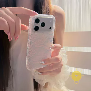 For เคสไอโฟน TPU Lace Headset เคส Phone Case For iPhone 17 Pro Max 16 15 14 13 Cover Aesthetic Korean Cute